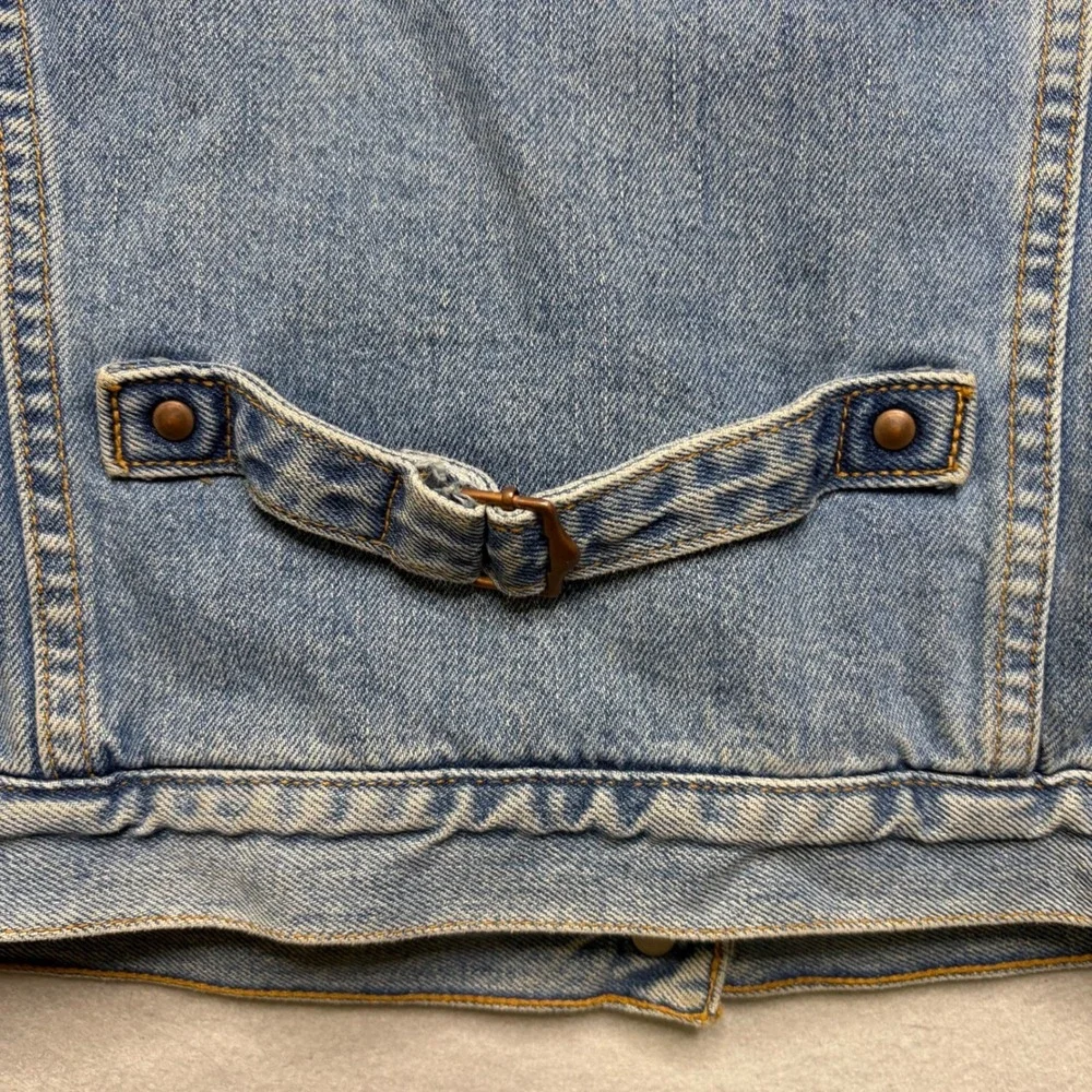 Levi's‎ Denim Trucker Jacket Kids Junior Medium Blue Sherpa Lined Y2K Vintage